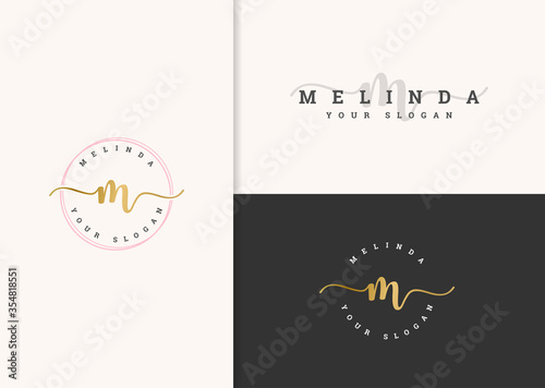 beautiful feminine logo design vector. fashion logo concept. modern design.