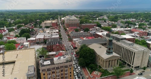 Downtown West Chester Pennsylvania Aerial Drone photo