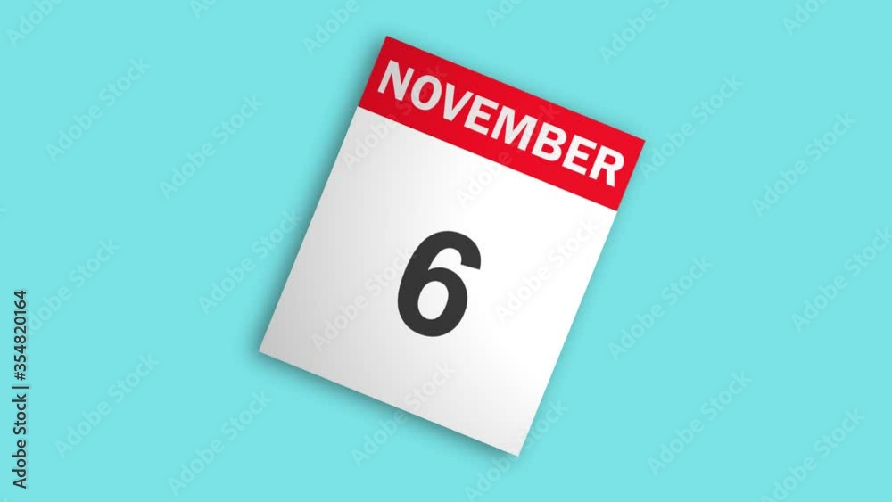 Calendar for November month with days countdown Calendar for November month with days countdown