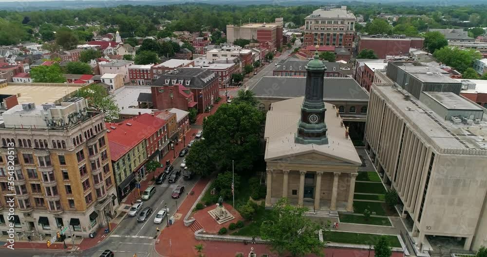 Downtown West Chester Pennsylvania Aerial Drone Downtown West Chester Pennsylvania Aerial Drone