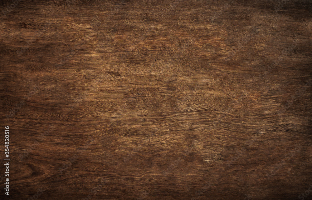Brown wood texture, dark wooden abstract background.