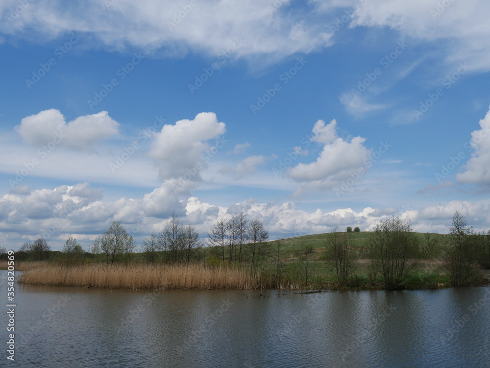 clouds over the lake