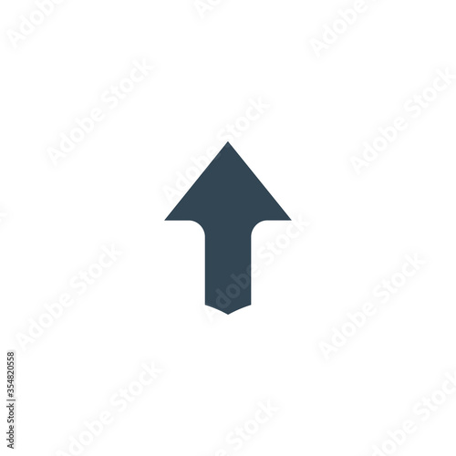 Direction arrow up icon iso...