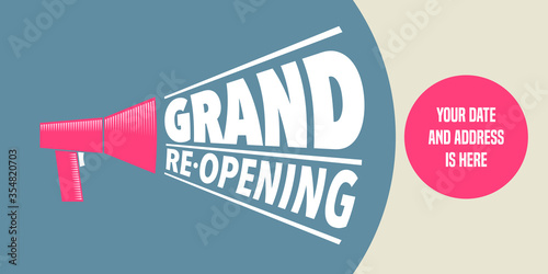 Grand opening or re opening vector background.