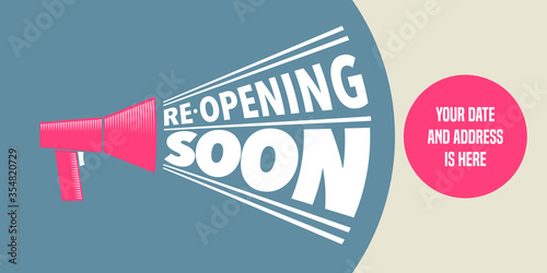 Grand opening or re opening vector illustration for new store