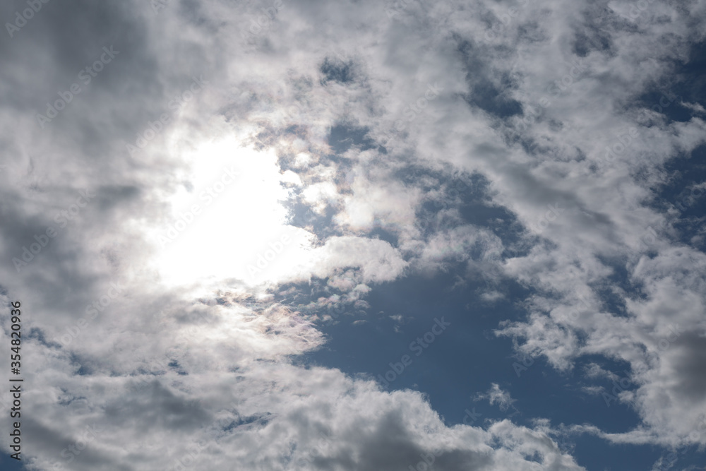 View to blue sky and clouds View to blue sky and clouds