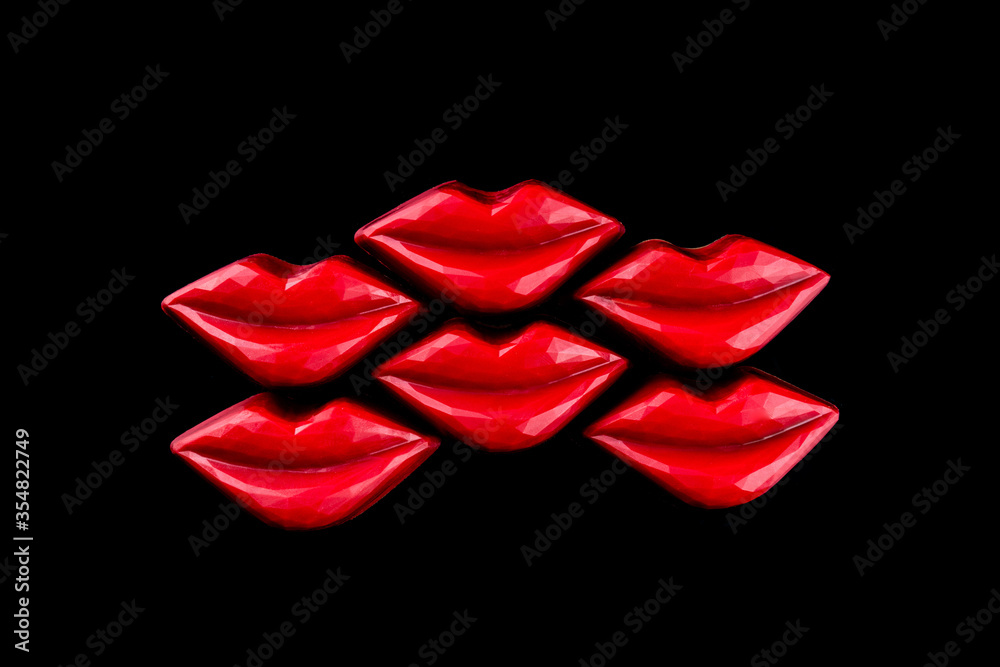 Chocolate lips candies. Chocolate lips candies.