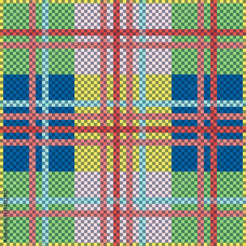 Multicolor tartan plaid for textile