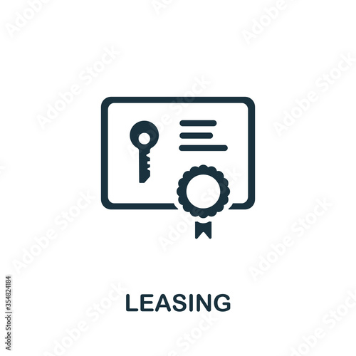 Leasing icon. Simple element from banking collection. Creative Leasing icon for web design, templates, infographics and more