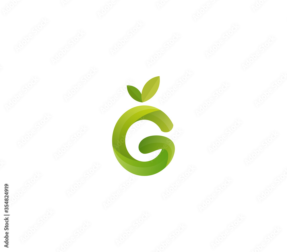guava letter G logo design template guava letter G logo design template