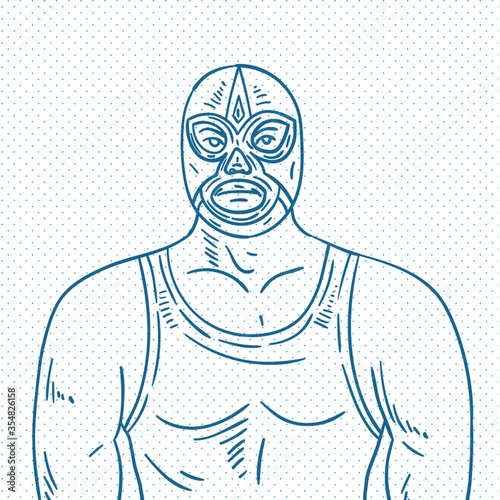 Hand drawn wrestler
