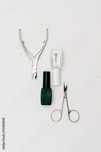 Set for manicure and Pedicuru on white background