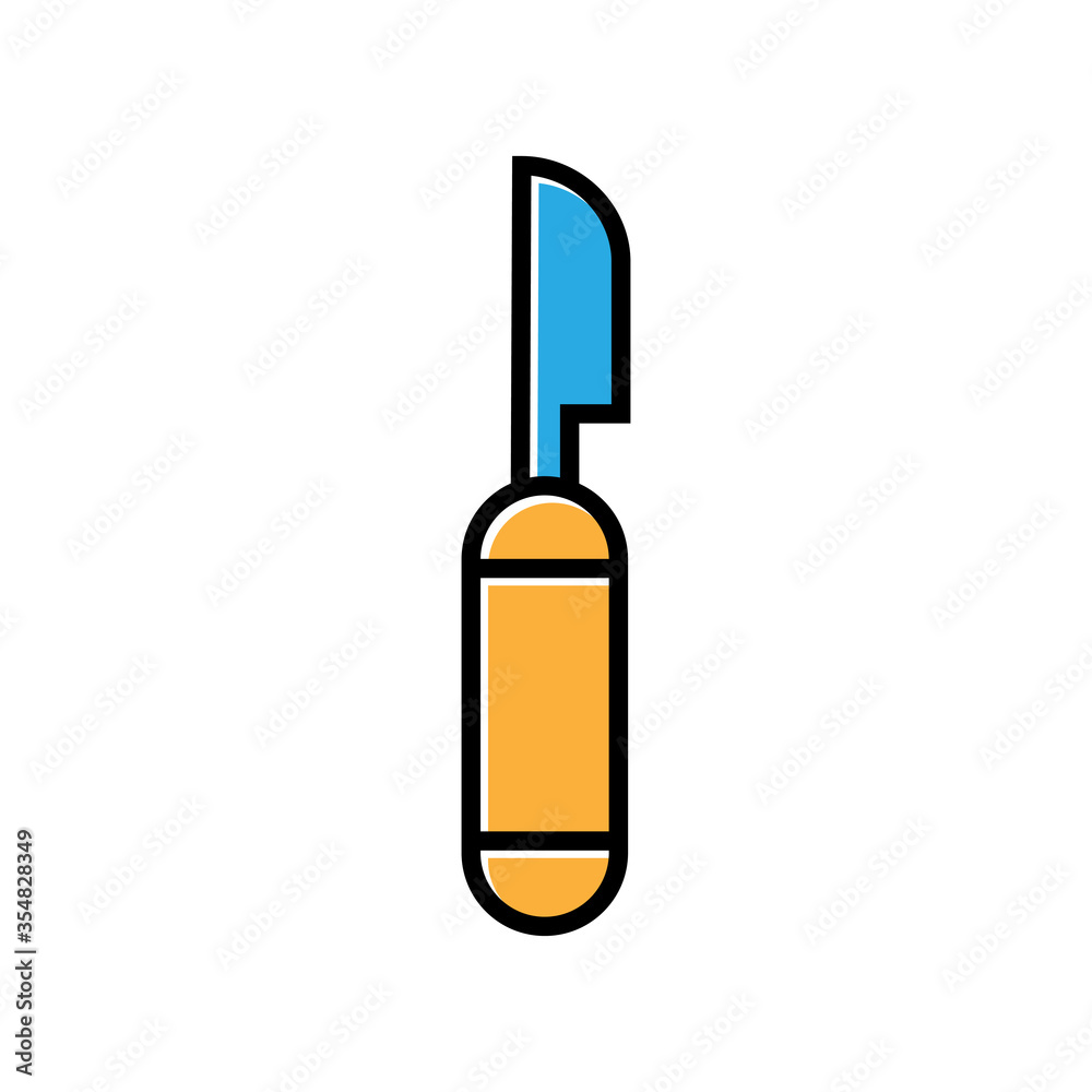 scalpel filled outline icon vector design scalpel filled outline icon vector design