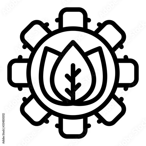 Smart agronomist system icon. Outline smart agronomist system vector icon for web design isolated on white background