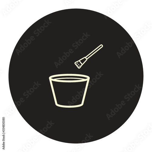 Mixing bowl with brush