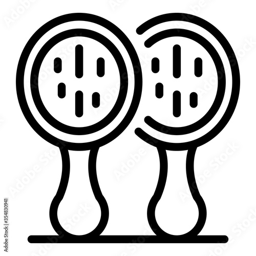 Groomer mirror icon. Outline groomer mirror vector icon for web design isolated on white background