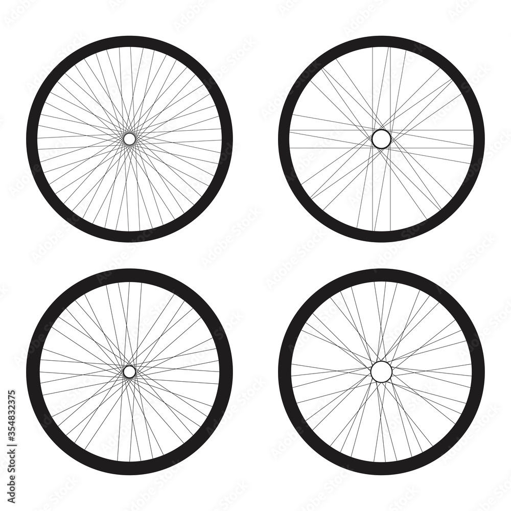 Bicycle tires set vector illustration design isolated Bicycle tires set vector illustration design isolated