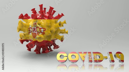 coronavirus, covid19 disease video animation spain ready to be used in your project