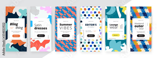 Modern promotion rectangular web banner for social media mobile apps. Elegant sale and discount promo backgrounds with abstract pattern. Email ad newsletter layouts.