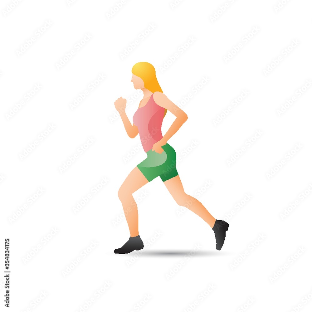 Woman running Woman running