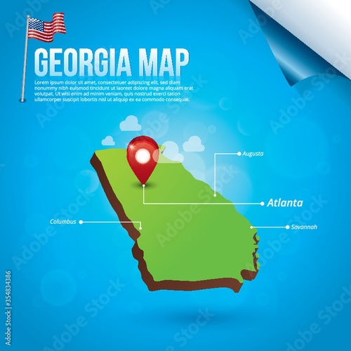 Map of georgia state