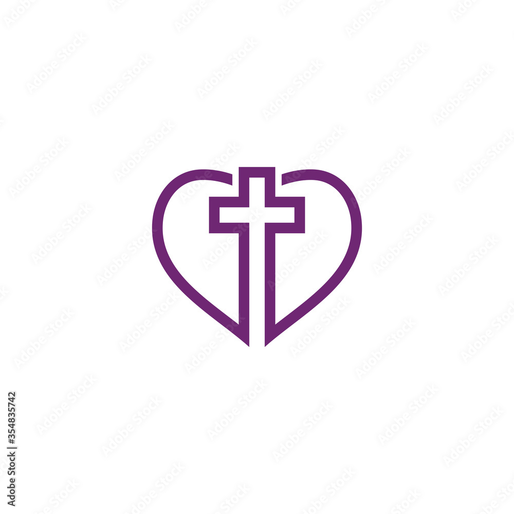 Fototapeta premium Church logo template design vector