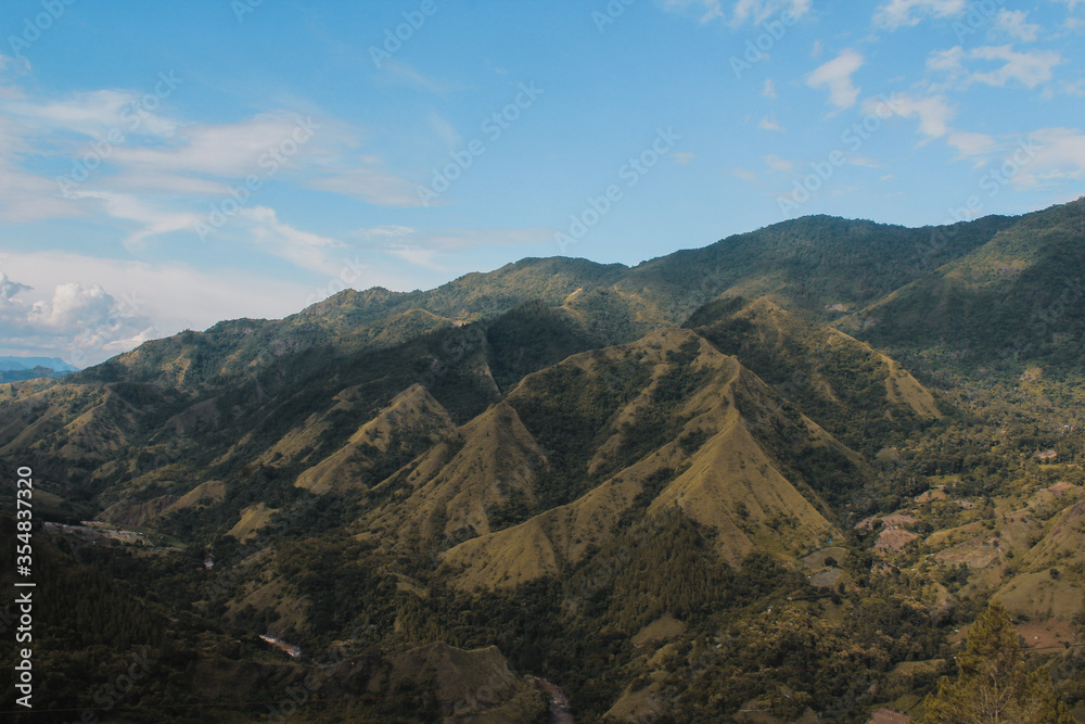 Panorama of Mount Nona in Enrekang, South Sulawesi, Indonesia