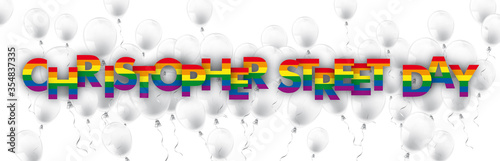 Christopher Street Day Rainbow White Balloons Header 2