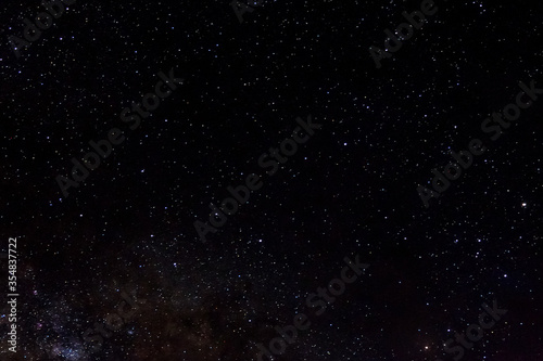 Stars and galaxy outer space sky night universe black starry background of shiny starfield
