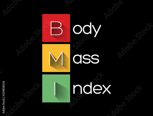 BMI - Body Mass Index acronym, health concept background