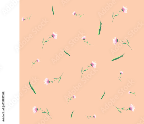 Trendy Seamless Floral for pattern and background