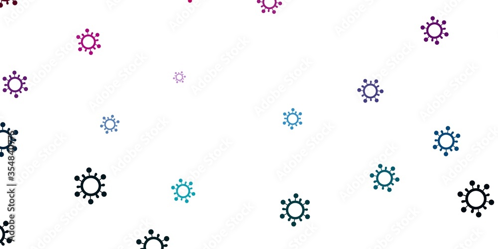 Light blue, red vector template with flu signs. Light blue, red vector template with flu signs.