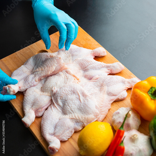 Preparation raw chicken drumstick