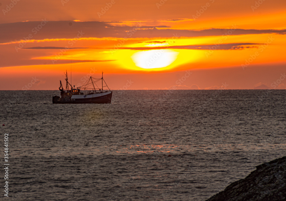 Strand, Fischerboot