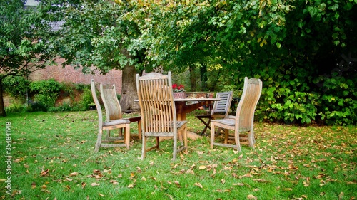 English Garden with Furniture 