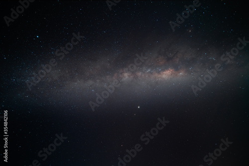 The Milky Way and the stars in the beautiful night sky