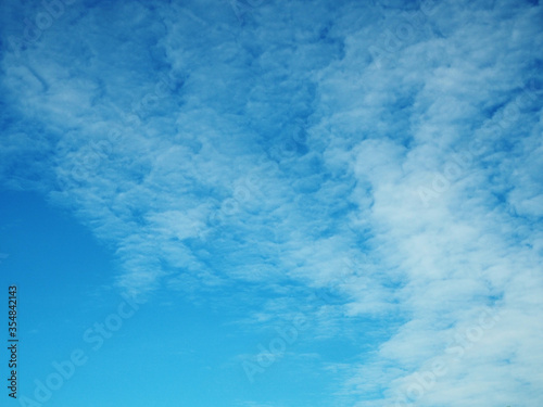 Bright blue sky For making in the background Or used in graphic work.