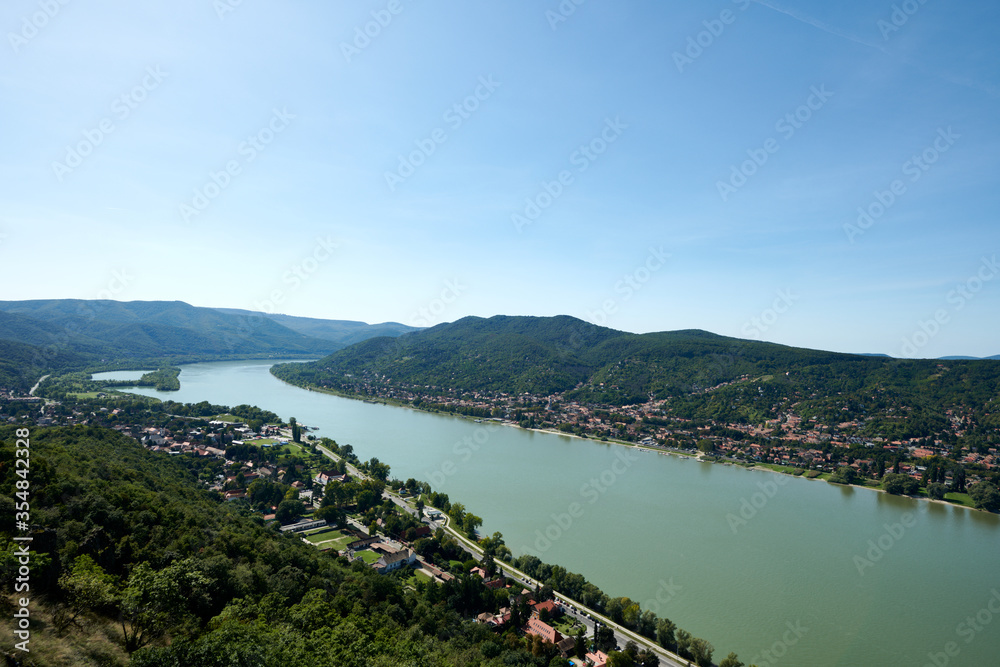 view of the Danube river from Visegrad Castle