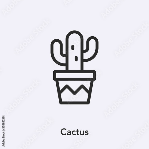 cactus icon vector sign symbol