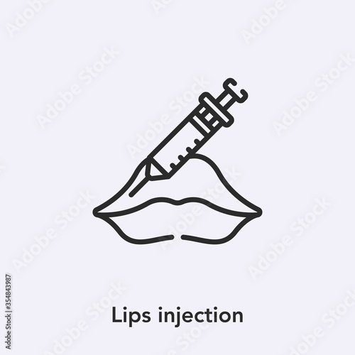 lips injection icon vector sign symbol