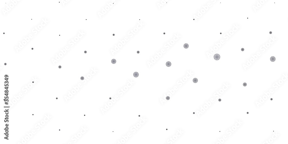 Light Gray vector texture with memphis shapes.