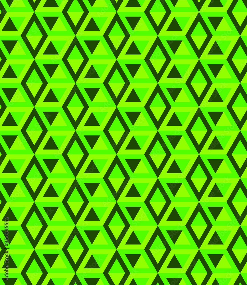 Abstract cube pattern, fully seamless. 3d green vector geometric wallpaper, cube pattern background. Optical illusion. Abstract cube pattern, fully seamless. 3d green vector geometric wallpaper, cube pattern background. Optical illusion.