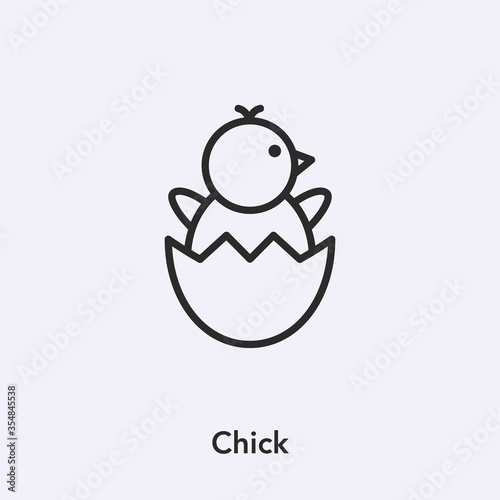 chick icon vector sign symbol