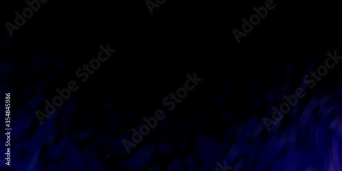Dark BLUE vector template with wry lines. Abstract illustration with gradient bows. Design for your business promotion.