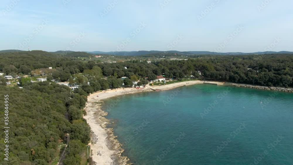 Coming to the empty camp in Croatia, Europe with drone. Coming to the empty camp in Croatia, Europe with drone.
