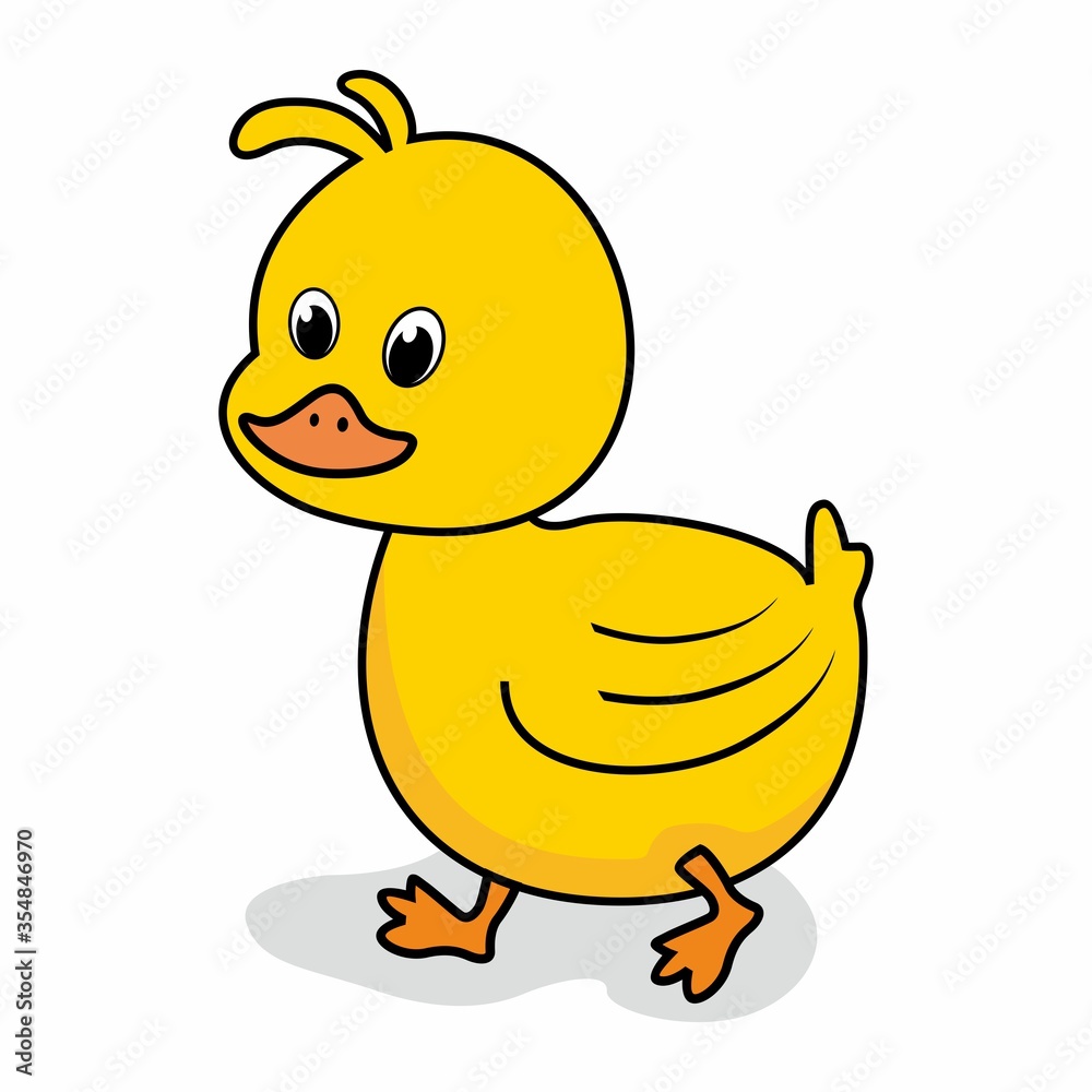 Baby Duck Cartoon Cute Isolated Baby Duck Cartoon Cute Isolated