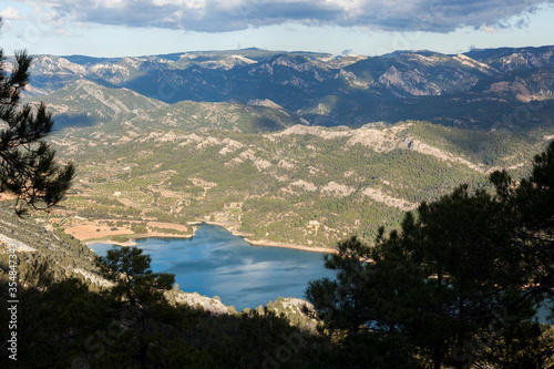 Pena Reservoir Panorama in Teruel  Spain