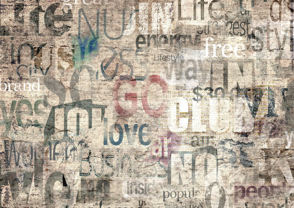 Fototapeta premium Old vintage grunge newspaper paper texture background.