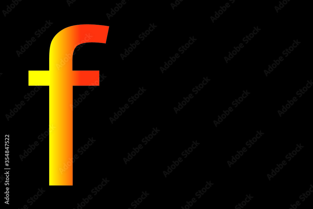 Lowercase letter f vector image Lowercase letter f vector image