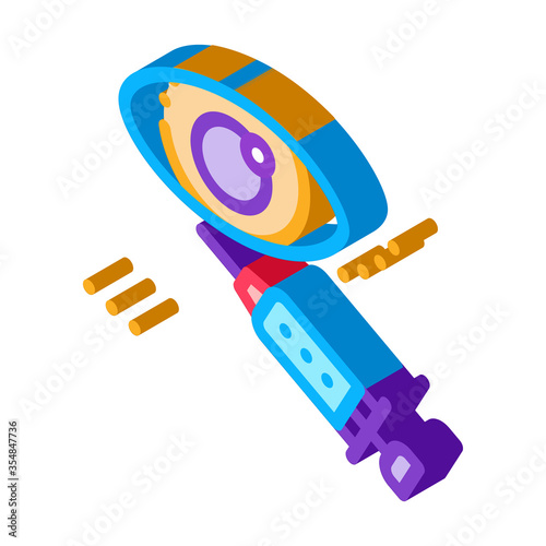 Eye Cosmetology Injection Icon Vector. Isometric Eye Cosmetology Injection sign. color isolated symbol illustration